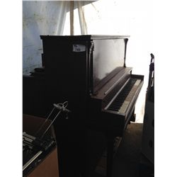 VINTAGE STEEL BACK PIANO AND VINTAGE TUBE ORGAN