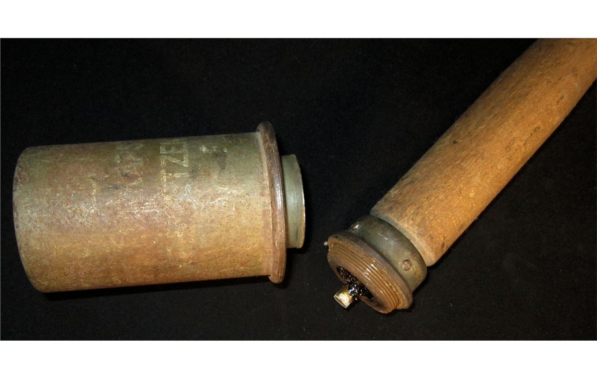 WWI German Potato Masher, Stick Grenade Inert