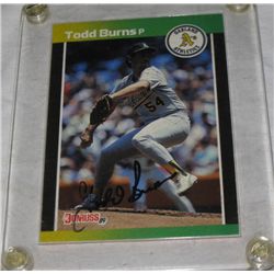 Todd Burns Signed Rookie Card, No.564