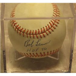 Bob Lemon  Autographed Baseball.
