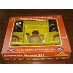Vintage Children Stoneware Service Set