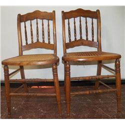 2-Cain Bottom Chairs