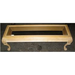 Beautiful Honey Maple & Glass Footed Coffee Table
