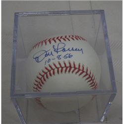 Autographed Don Larsen Baseball 10-8-56