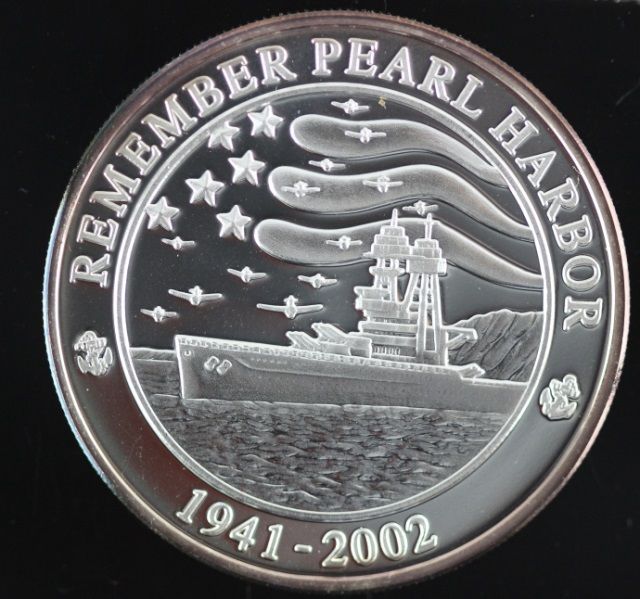 2002 USS Arizona Memorial 40th Anniv. Silver Round