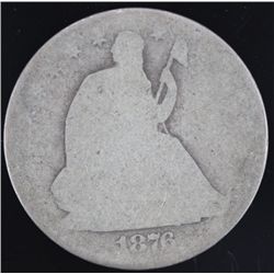 1876 Seated Liberty Silver Half Dollar