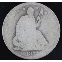 1877 S Seated Liberty Silver Half Dollar