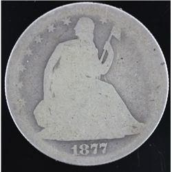 1877 S Seated Liberty Silver Half Dollar