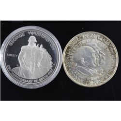 Two commemorative Silver Half Dollars
