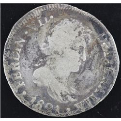 1821 Spanish Silver 2 Real