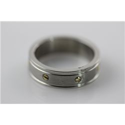 Mens Two Tone Stainless Steel Ring sz11 NEW