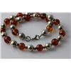Image 2 : Sterling Silver Necklace With Amber