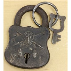 Antique Crusader Padlock