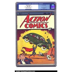 Action Comics #1 (DC, 1938) CGC VG+ 4.5 Off-white to white pages. Featuring the introduction of S...