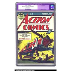 Action Comics #9 (DC, 1939) CGC Apparent VF/NM 9.0 Moderate (P) Off-white to white pages. Here's...