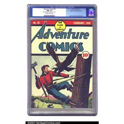 Adventure Comics #35 Mile High pedigree (DC, 1939) CGC NM- 9.2 Off-white to white pages. Greenpea...