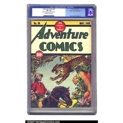 Adventure Comics #38 Mile High pedigree (DC, 1939) CGC VF- 7.5 Off-white to white pages. Appearin...
