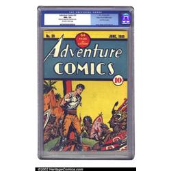 Adventure Comics #39 Mile High pedigree (DC, 1939) CGC NM+ 9.6 Off-white to white pages. The last...