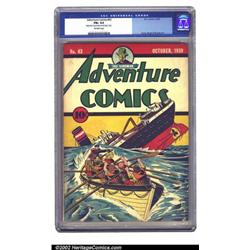 Adventure Comics #43 (DC, 1939) CGC FN+ 6.5 Off-white pages. Similar to early Actions, Adventure...