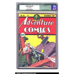 Adventure Comics #45 Larson pedigree (DC, 1939) CGC Qualified VF/NM 9.0 Off-white to white pages....