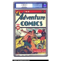 Adventure Comics #49 Larson pedigree (DC, 1940) CGC NM- 9.2 Off-white to white pages. This issue...