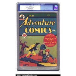 Adventure Comics #53 Larson pedigree (DC, 1940) CGC VF 8.0 Off-white to white pages. Hourman jump...