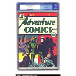 Adventure Comics #60 (DC, 1941) CGC NM- 9.2 Off-white to white pages. Sandman's last cover of the...