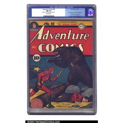 Adventure Comics #69 (DC, 1941) CGC NM 9.4 Off-white pages. Starman goes  wild  on this cover, as...