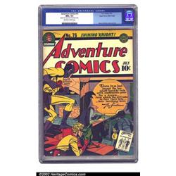 Adventure Comics #76 Mile High pedigree (DC, 1942) CGC NM+ 9.6 Off-white to white pages. Sandman...