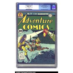 Adventure Comics #77 Mile High pedigree (DC, 1942) CGC NM/MT 9.8 White pages. An absolute killer...