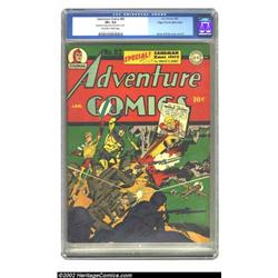 Adventure Comics #82 Mile High pedigree (DC, 1943) CGC VF+ 8.5 Off-white to white pages. Manhunte...
