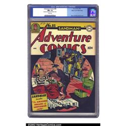 Adventure Comics #85 Mile High pedigree (DC, 1943) CGC NM- 9.2 White pages. One of Simon and Kirb...