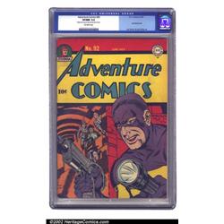 Adventure Comics #92 (DC, 1944) CGC VF/NM 9.0 Off-white pages. Manhunter captures the cover again...