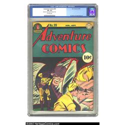 Adventure Comics #99 (DC, 1945) CGC VF- 7.5 Off-white pages. Sandman and Sandy find time to goof...