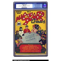 All Star Comics #3 Mile High pedigree (DC, 1940) CGC NM+ 9.6 Off-white to white pages. One of the...