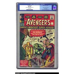 The Avengers #1 (Marvel, 1963) CGC VF- 7.5 Off-white pages. One of Marvel's classic key issues of...
