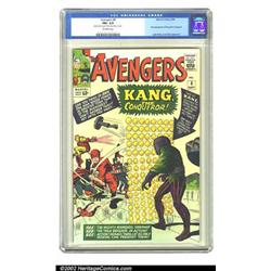 The Avengers #8 (Marvel, 1964) CGC FN+ 6.5 Off-white pages. Kang the Conqueror packs a wallop, as...