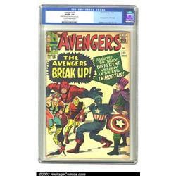 The Avengers #10 (Marvel, 1964) CGC VG/FN 5.0 Cream to off-white pages. The Avengers break up in...