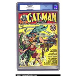 Catman Comics #1 Denver pedigree (Holyoke Publications, 1941) CGC NM- 9.2 Off-white pages. After...