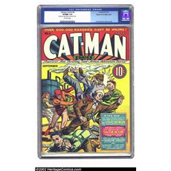 Catman Comics #4 Mile High pedigree (Holyoke Publications, 1941) CGC VF/NM 9.0 Off-white pages. A...