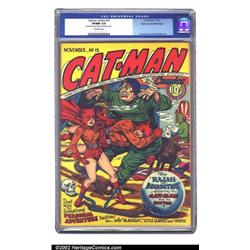 Catman Comics #15 Mile High pedigree (Holyoke Publications, 1942) CGC VF/NM 9.0 Off-white pages....