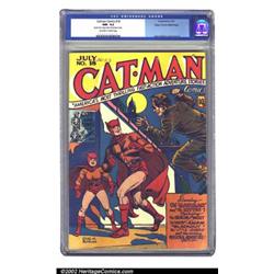 Catman Comics #18 Mile High pedigree (Holyoke Publications, 1944) CGC NM- 9.2 Off-white to white...