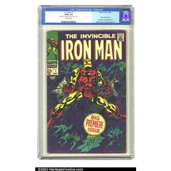 Iron Man #1 (Marvel, 1968) CGC GD/VG 3.0 Off-white pages. Ol' Shellhead finally busts out in his...