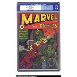 Marvel Mystery Comics #5 Larson pedigree (Timely, 1940) CGC VF 8.0 White pages. The Human Torch b...