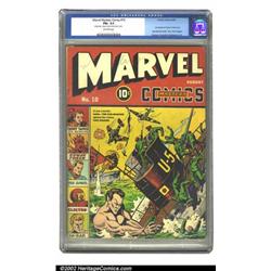 Marvel Mystery Comics #10 (Timely, 1940) CGC FN+ 6.5 Off-white pages. This issue wraps up the 3-p...