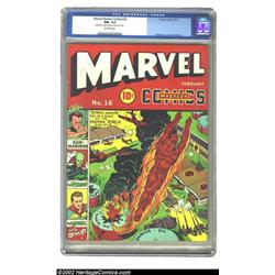 Marvel Mystery Comics #16 (Timely, 1941) CGC NM- 9.2 Off-white pages. Aiding an Allied bombing ru...