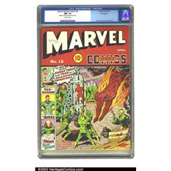 Marvel Mystery Comics #18 Recil Macon pedigree (Timely, 1941) CGC NM- 9.2 Off-white pages. Schomb...