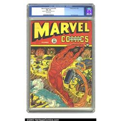 Marvel Mystery Comics #38 (Timely, 1942) CGC VG+ 4.5 Off-white pages. Syd Shores puts the Human T...