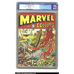 Marvel Mystery Comics #42 (Timely, 1943) CGC VG+ 4.5 Off-white pages. Another busy cover by Alex...