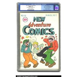 New Adventure Comics #14 Mile High pedigree (DC, 1937) CGC FN/VF 7.0 Off-white to white pages. Em...